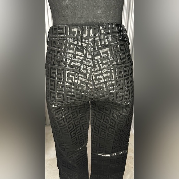 Women’s Vintage Guess Black Logo Geometric Cotton Spandex Jean Pants Size 29 - Picture 3 of 4